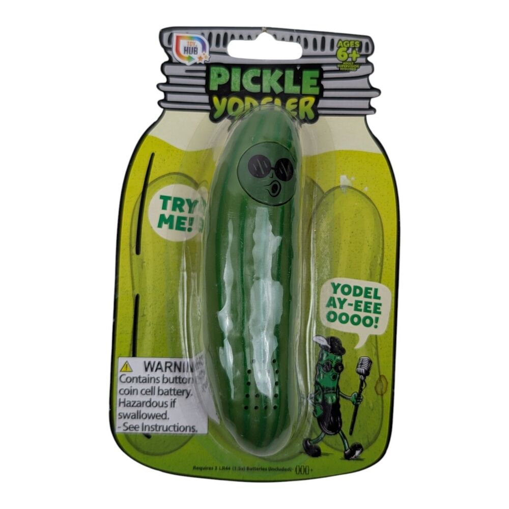 NEW- Pickle Yodeler w/ Yodeling Sounds Toy Hub Ages 6+ Novelty Singing Funny Gag